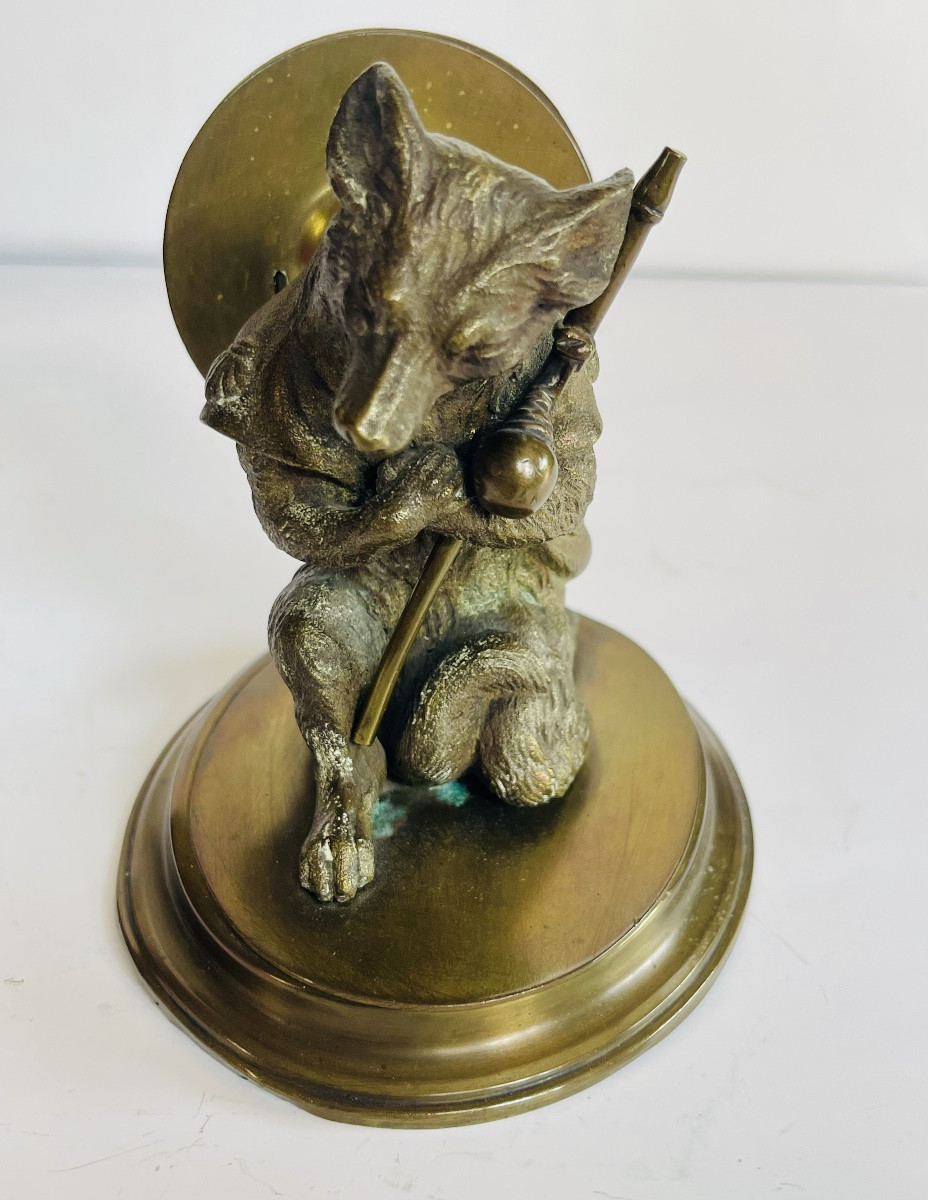 Renard aux cymbales en bronze -photo-2